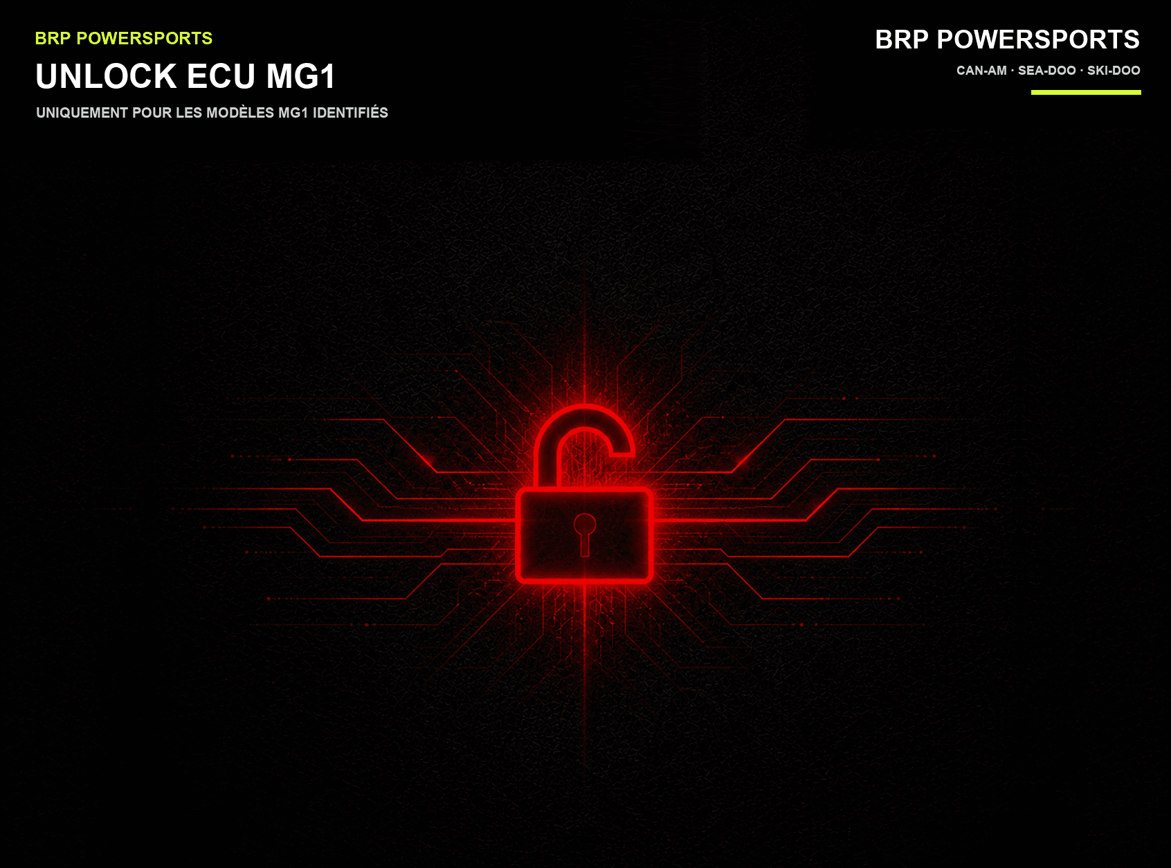 BRP POWERSPORTS · UNLOCK ECU BOSCH MG1